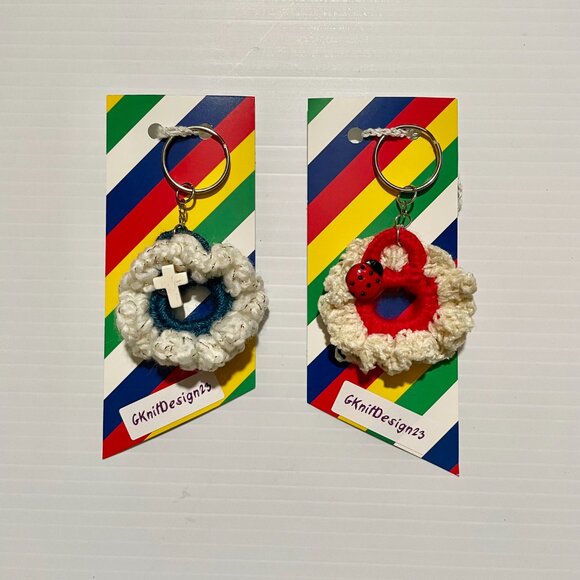 2 Handmade Keychain, Lightweight Charms, Backpack Charms, Gifts under 10 - Picture 1 of 15
